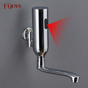 Fyeer Long Spout Cold Only Wall Mounted Automatic Shut Off Sensor Faucet