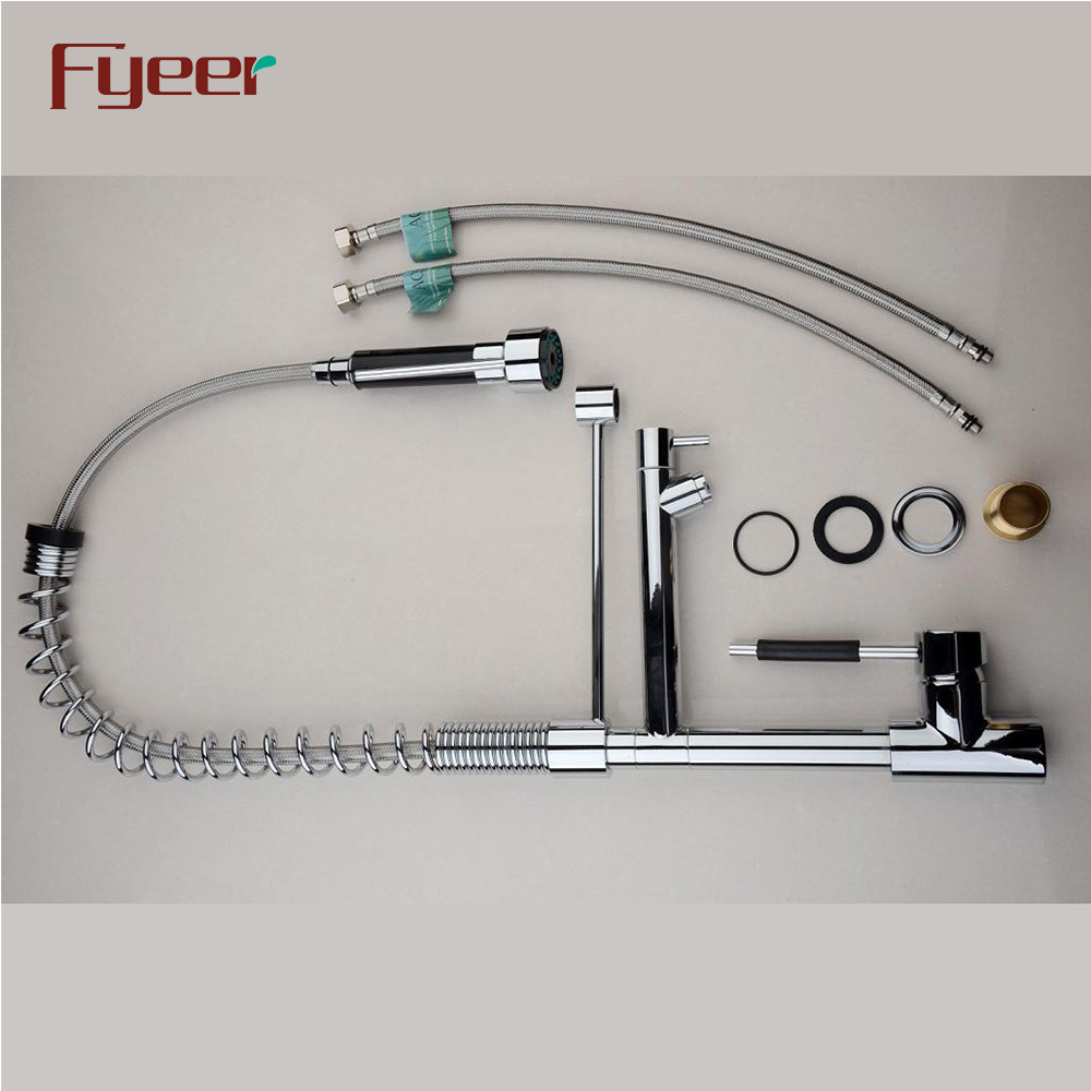 Fyeer Double Spray Big Size Pull Out Kitchen Sink Faucet