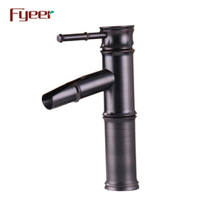 Fyeer Black Bamboo Bathroom Basin Faucet