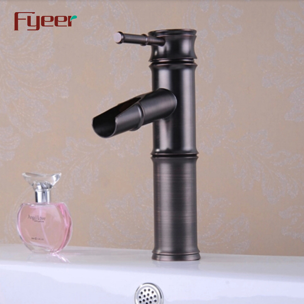 Fyeer Black Bamboo Bathroom Basin Faucet