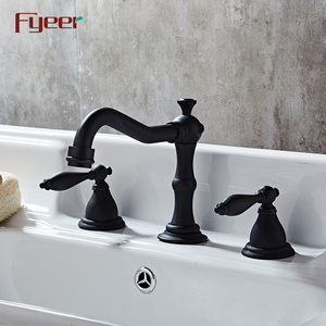 Fyeer Traditional Black American Style Widespread Basin Faucet