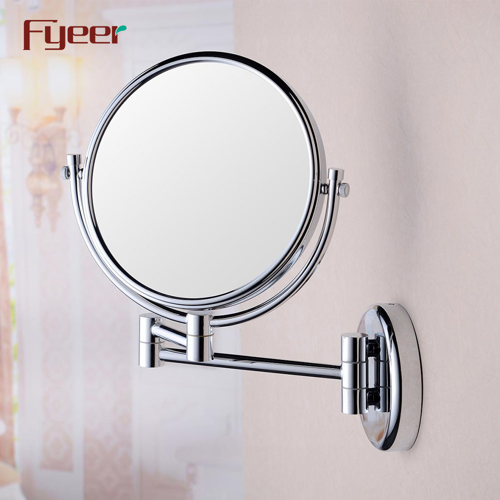 Fyeer High Quality Double Side Brass Wall Vanity Shaving Mirror