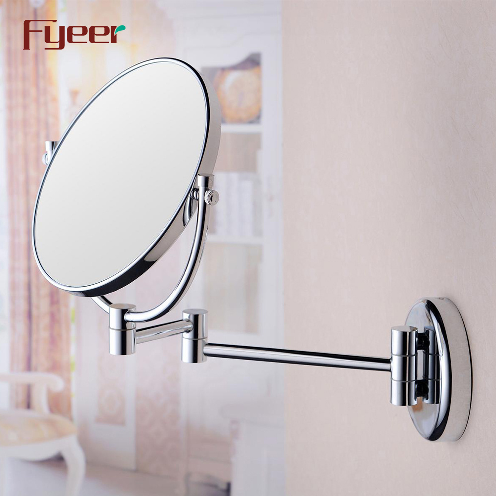 Fyeer High Quality Double Side Brass Wall Vanity Shaving Mirror