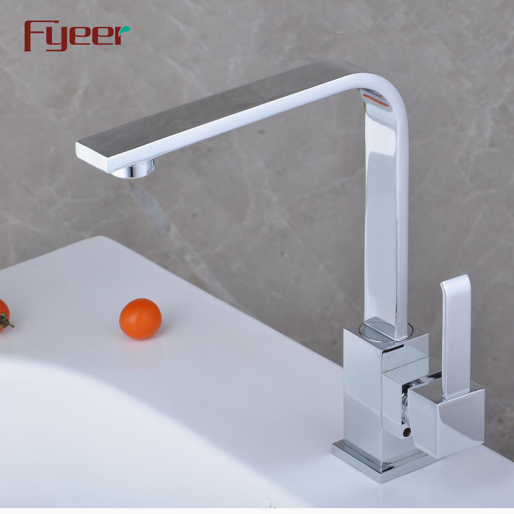 Fyeer Solid Brass Body 360 Swivel Kitchen Sink Bathroom Basin Faucet