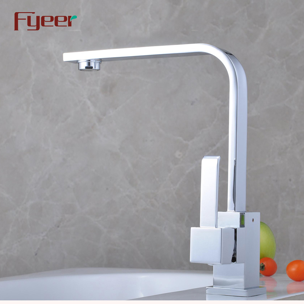 Fyeer Solid Brass Body 360 Swivel Kitchen Sink Bathroom Basin Faucet