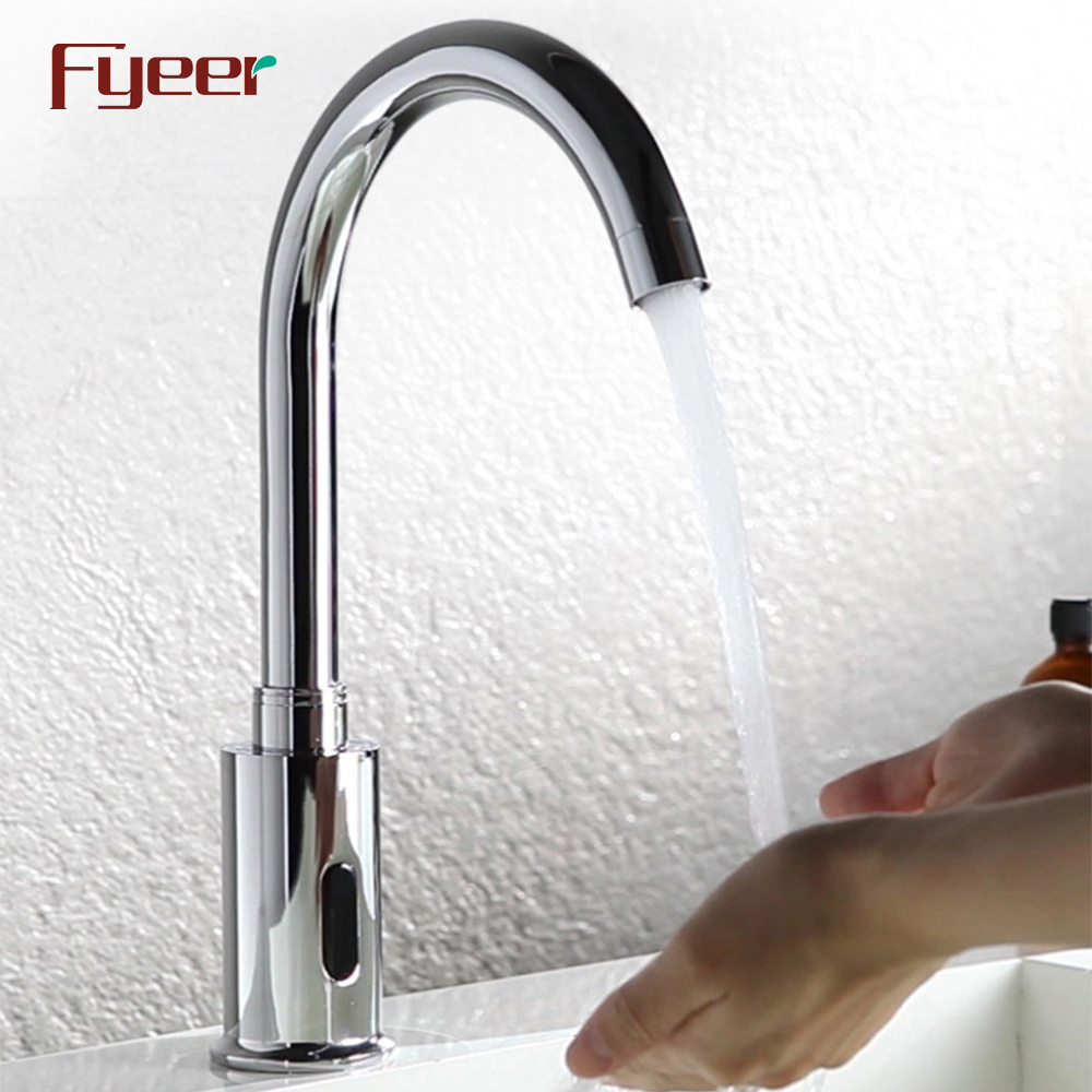 Goose Neck Automatic Sensor Tap Cold Only Kitchen Sensor Faucet