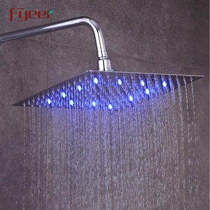 Fyeer Ultraslim 8 Inch Chrome Plated 304 Stainless Steel Led Shower Head