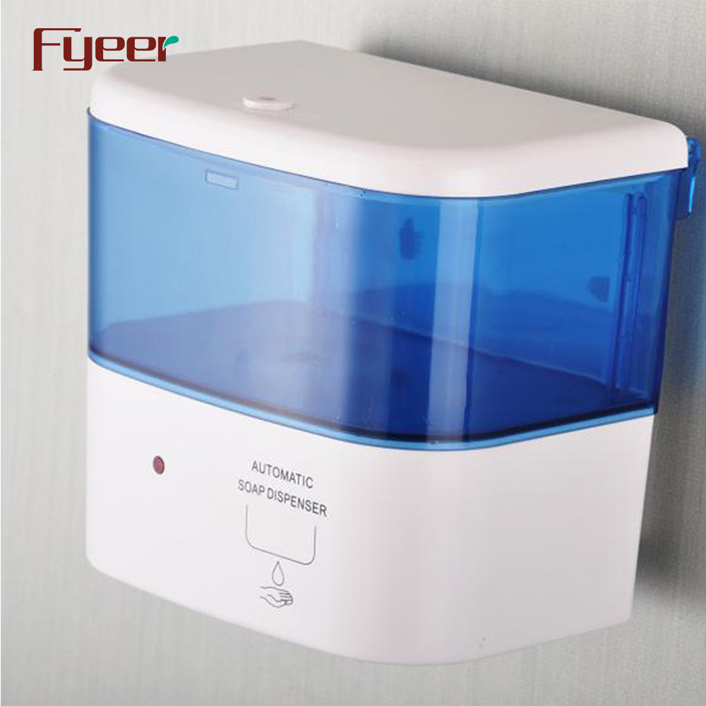 Fyeer ABS Blue and White DC Power Automatic Sensor Liquid Soap Dispenser