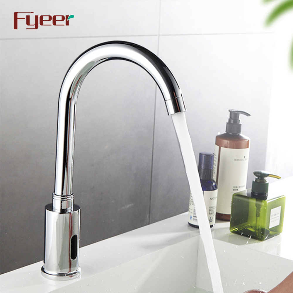 Goose Neck Automatic Sensor Tap Cold Only Kitchen Sensor Faucet