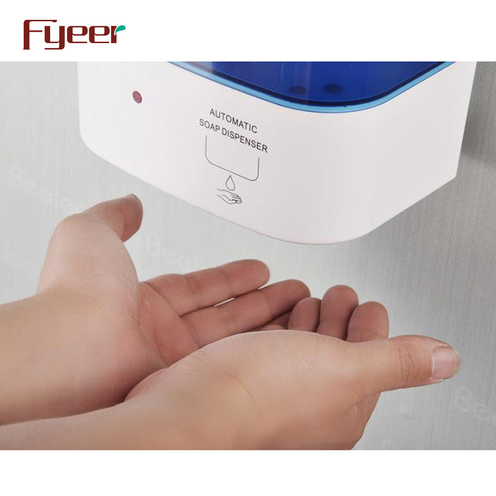 Fyeer ABS Blue and White DC Power Automatic Sensor Liquid Soap Dispenser