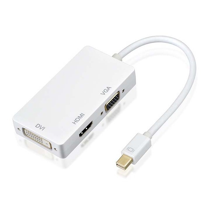 Mini DisplayPort 3 in 1 Thunderbolt DP to HDTV/DVI/VGA DisplayPort Cable Adapter