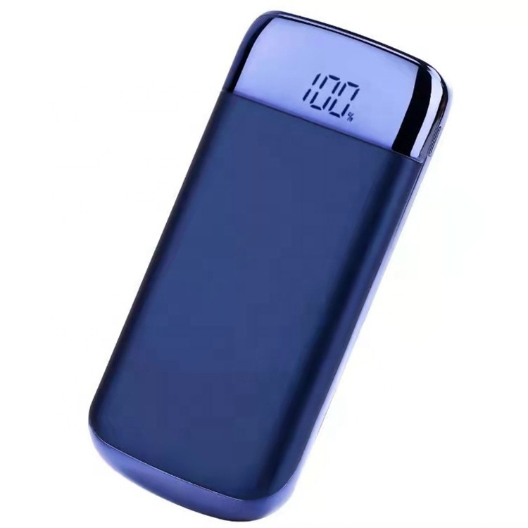 2021 High Capacity power banks Led Display Flashlight 5 color Optional Dual Usb Portable power bank 20000mah