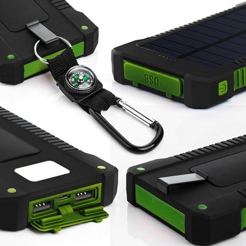 Wholesale Solar  Power Bank 80000mah 10000mah 20000MAH  Customize Logo for iphone 12 13 solar power bank 5000mah