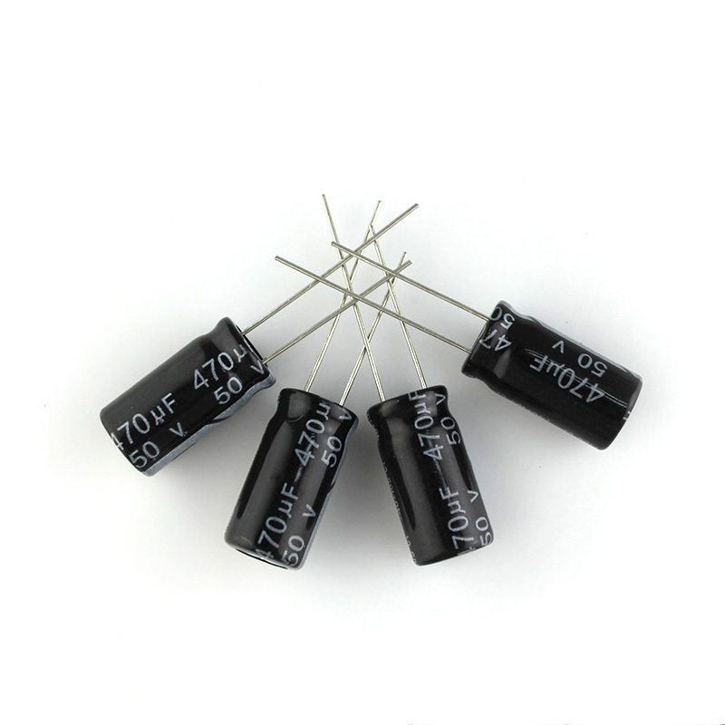 50V Chinese radial polarized aluminum electrolytic capacitors 50V470UF 470UF 10*20 for audio projects