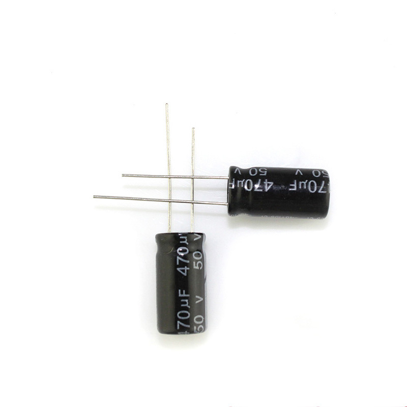 50V Chinese radial polarized aluminum electrolytic capacitors 50V470UF 470UF 10*20 for audio projects