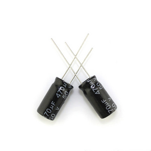 50V Chinese radial polarized aluminum electrolytic capacitors 50V470UF 470UF 10*20 for audio projects