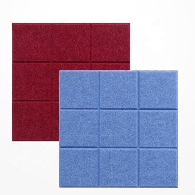 9mm  Eco High Density Polyester Fiber Acoustic Panel PET Felt Sound Absorbing Ceiling Acoustic Panels