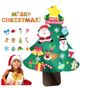 21 pcs decorations Santa Claus reindeer Christmas stocking New Year  felt Christmas tree for bedroom liveroom