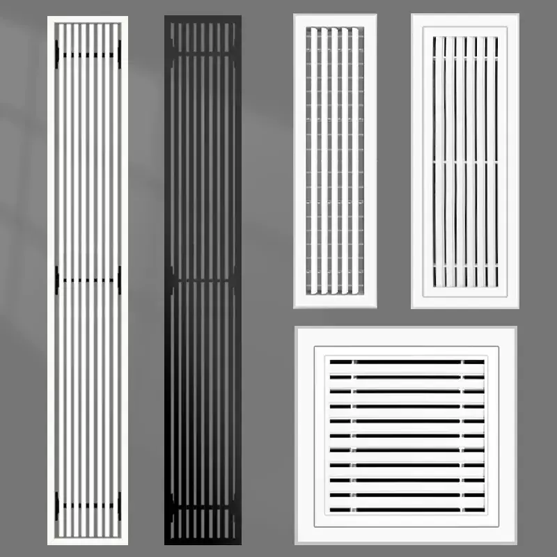 Wholesale HVAC Supply Air Conditioning Fresh Ventilation Aluminum Plane Square Ceiling Vent 4 Way Air Flow Louver Faced Diffuser