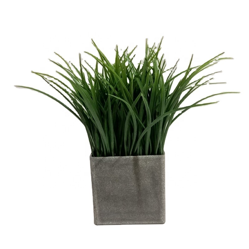 Factory Supply Artificial Flowers Potted Plants Faux Potted Reed Grass for Decoration