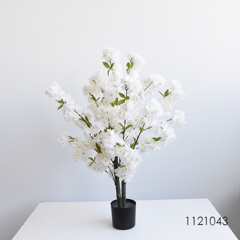 Hot Sale Artificial Pink or White Flower Cherry Blossom Tree for Spring  Decoration