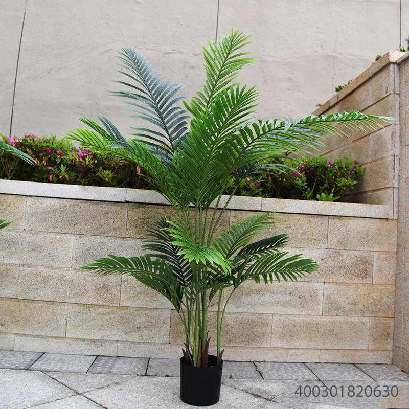 Factory Supply Hot China Artificial Bonsai Tree Green Plants Potted Palm Areca Tree for Decoration