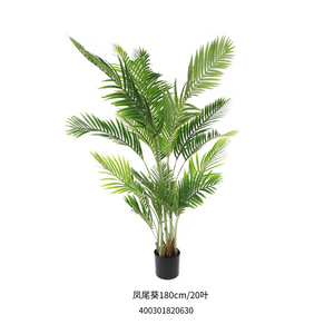 Factory Supply Hot China Artificial Bonsai Tree Green Plants Potted Palm Areca Tree for Decoration