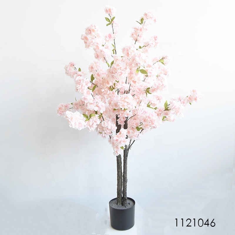 2023   High quality factory low price  New Home Decor 120cm plastic trunk  cherry blossom tree bonsai for all parties