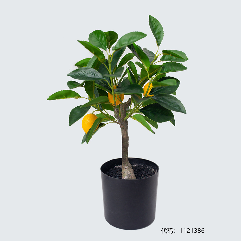 Fuyuan high quality fruits tree plant artificial orange plant bonsai lemon tree artificial for hotel home decoration