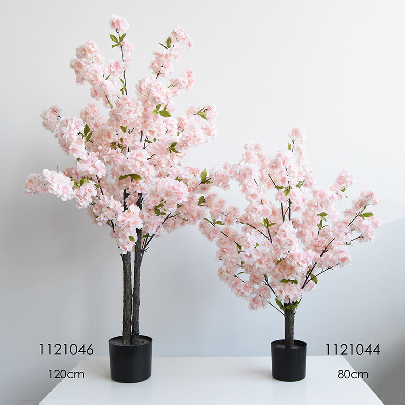 Hot Sale Artificial Pink or White Flower Cherry Blossom Tree for Spring  Decoration