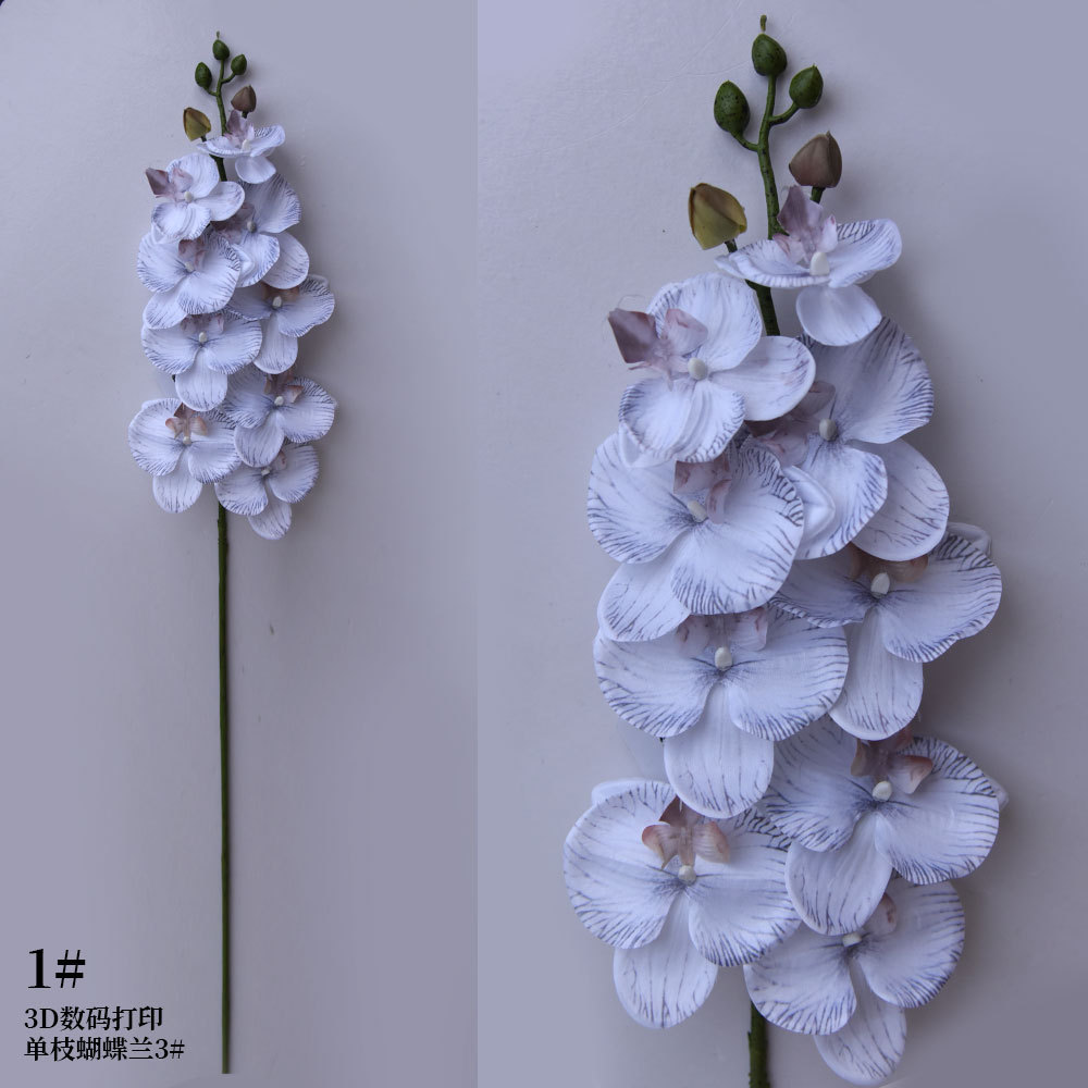 Factory wholesale Wedding Real Touch 3D Latex Butterfly Orchid Flower Artificial for wedding/home/garden decoration flower