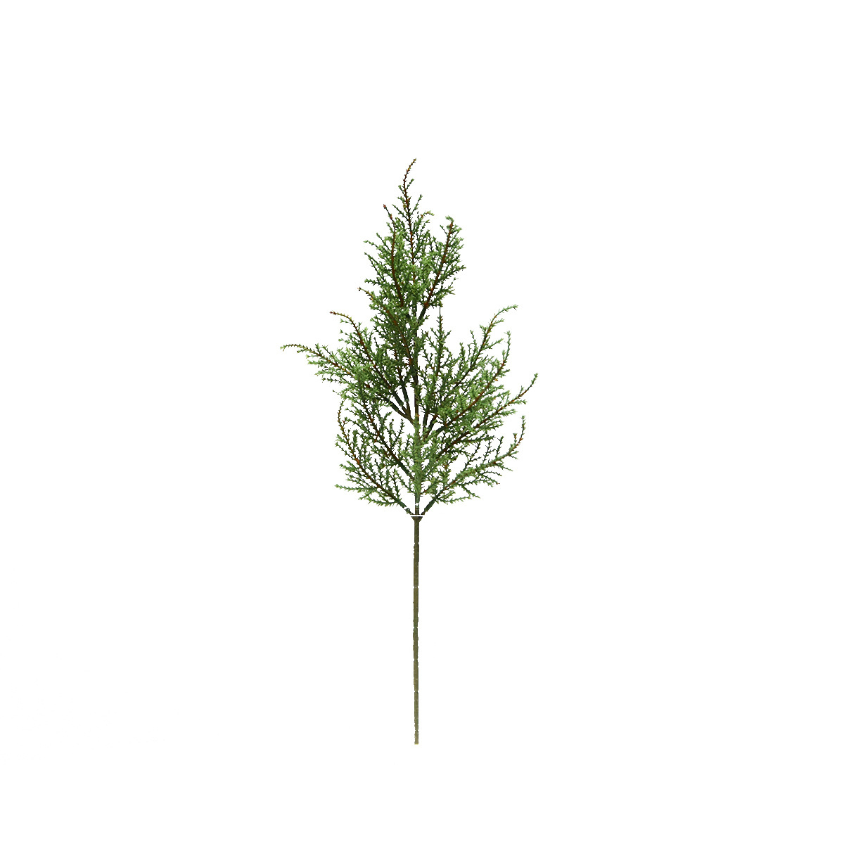 Fuyuan factory hot sale artificial cedar tree leaves pine cypress artificial stem for christmas decoration