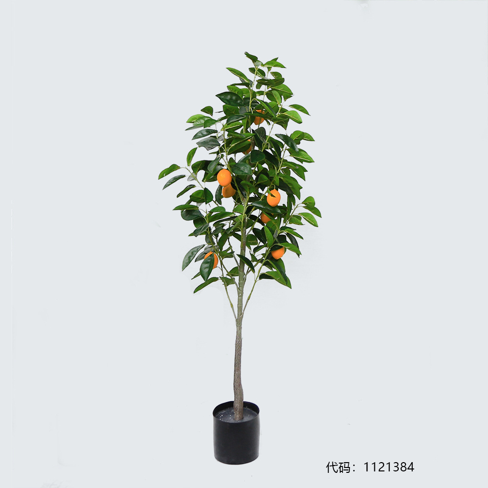 Fuyuan high quality fruits tree plant artificial orange plant bonsai lemon tree artificial for hotel home decoration