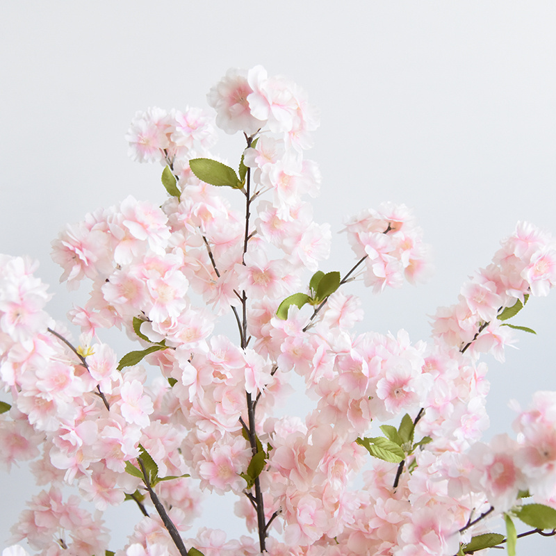 Hot Sale Artificial Pink or White Flower Cherry Blossom Tree for Spring  Decoration