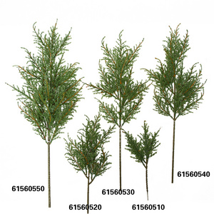 Fuyuan factory hot sale artificial cedar tree leaves pine cypress artificial stem for christmas decoration