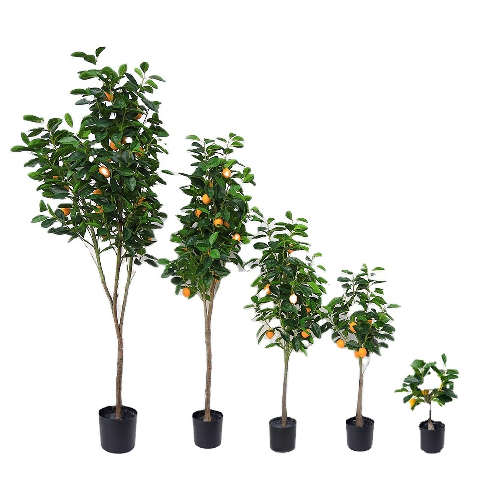 Fuyuan high quality fruits tree plant artificial orange plant bonsai lemon tree artificial for hotel home decoration