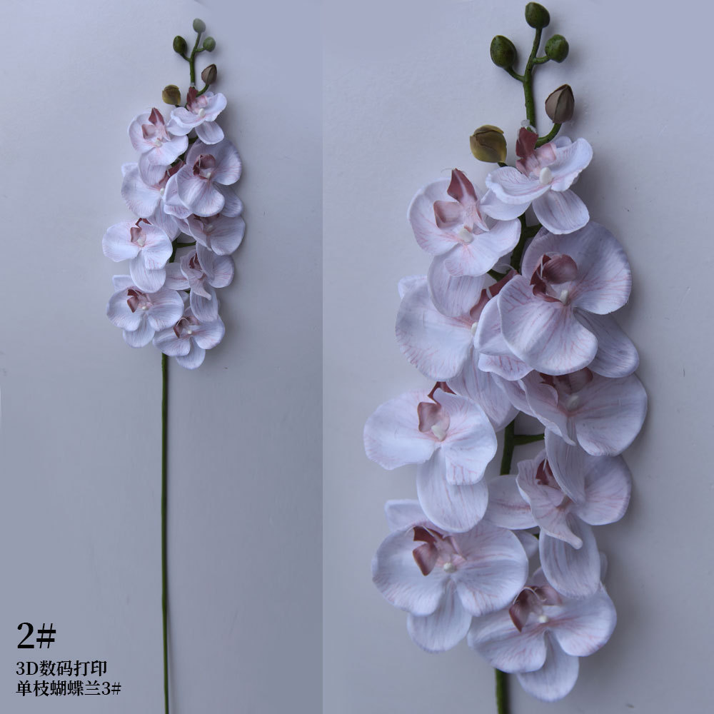 Factory wholesale Wedding Real Touch 3D Latex Butterfly Orchid Flower Artificial for wedding/home/garden decoration flower