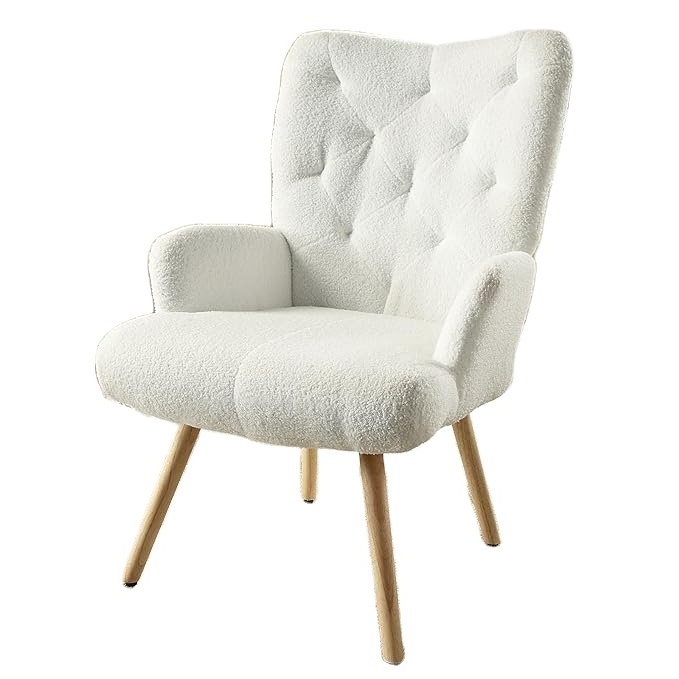 2024 Modern Comfy Wingback Accent High Back Chair with Tufted Backrest for Living Room