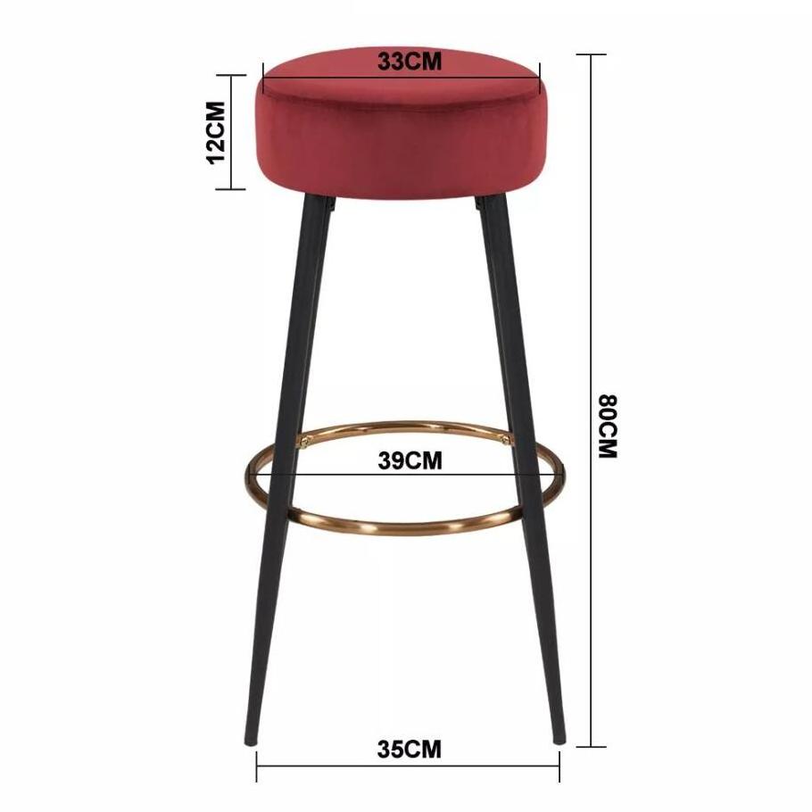 Best Sale Modern Kitchen Counter Upholstered Velvet High Stools Bar Chairs for Restaurant Island Breakfast