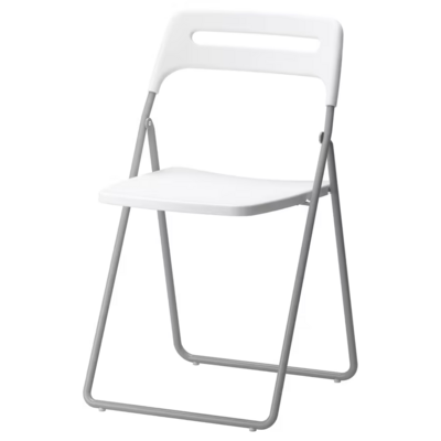 Wholesale White Plastic Folding Chair with Steel Metal Legs for Events Party Wedding Outdoor Dining Office