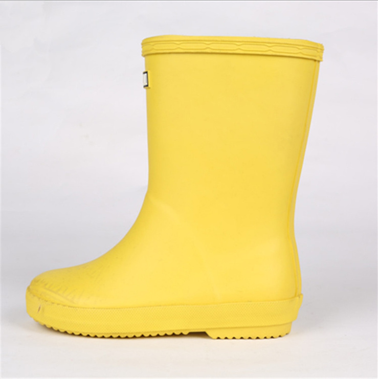 Colorful Anti-slip Short Waterproof Popular Simple Kids Wellies Children Rubber Rain Boots