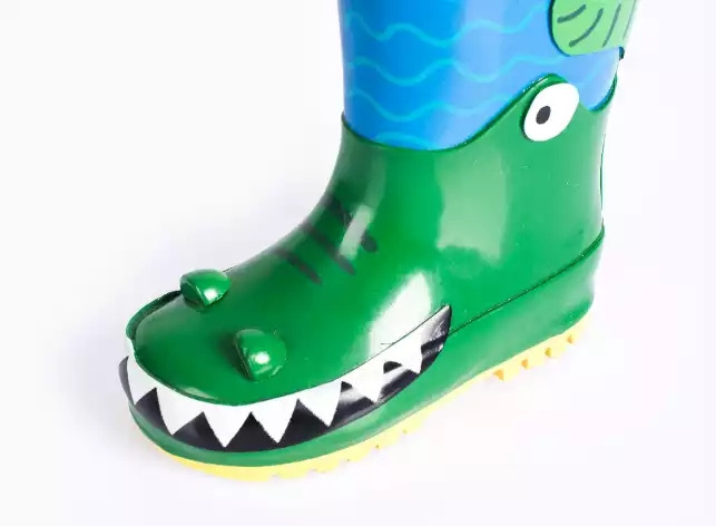 Gumboots Kids Rubber Wellies With Handle Cartoon Rain Boots Kids Gumboots Wholesale