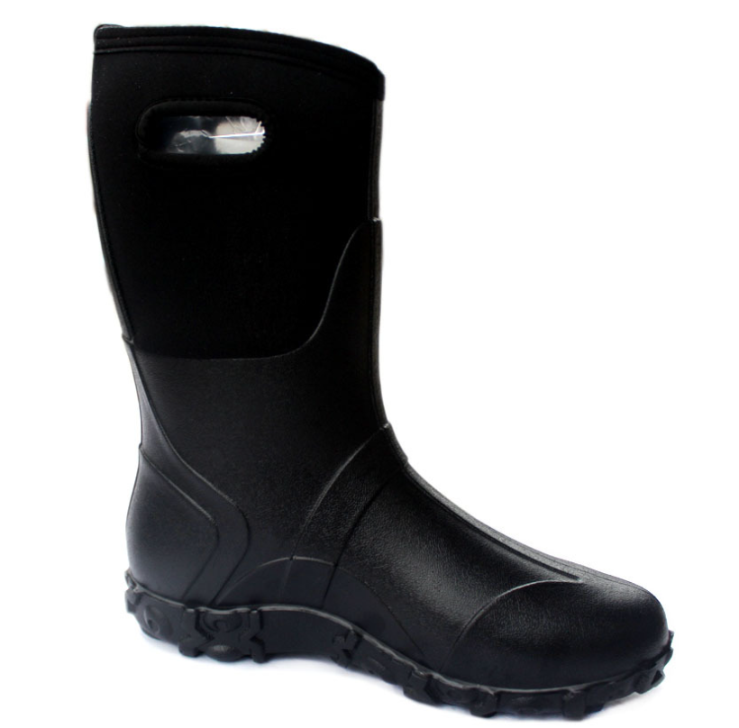 High quality rubber foamed inner neoprene men's fishing boots Rain boots slip resistant and durable