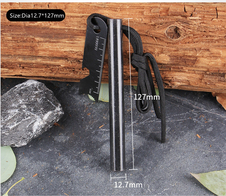 Dia12.7*127mm camping magnesium flint fire starter survival tools fire starter tool fire starting lighter survival tools