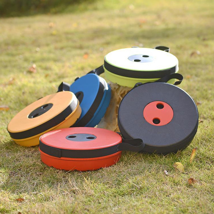 Outdoor Plastic Portable Collapsible Stool Round Retractable Folding Stool