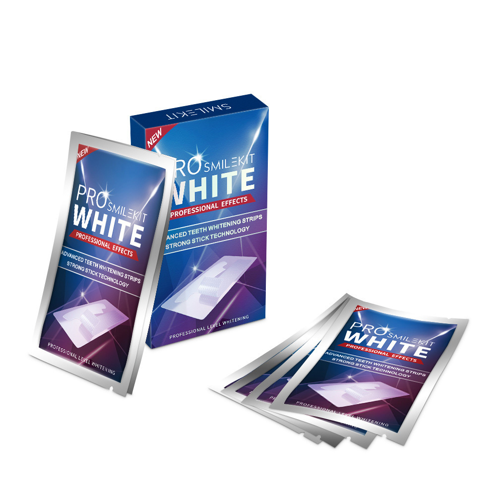 Wholesale Mint Bright White Teeth Whitening Strips Private Logo Dental Kit Oral Hygiene Care Bleach Tooth Stickers Bags