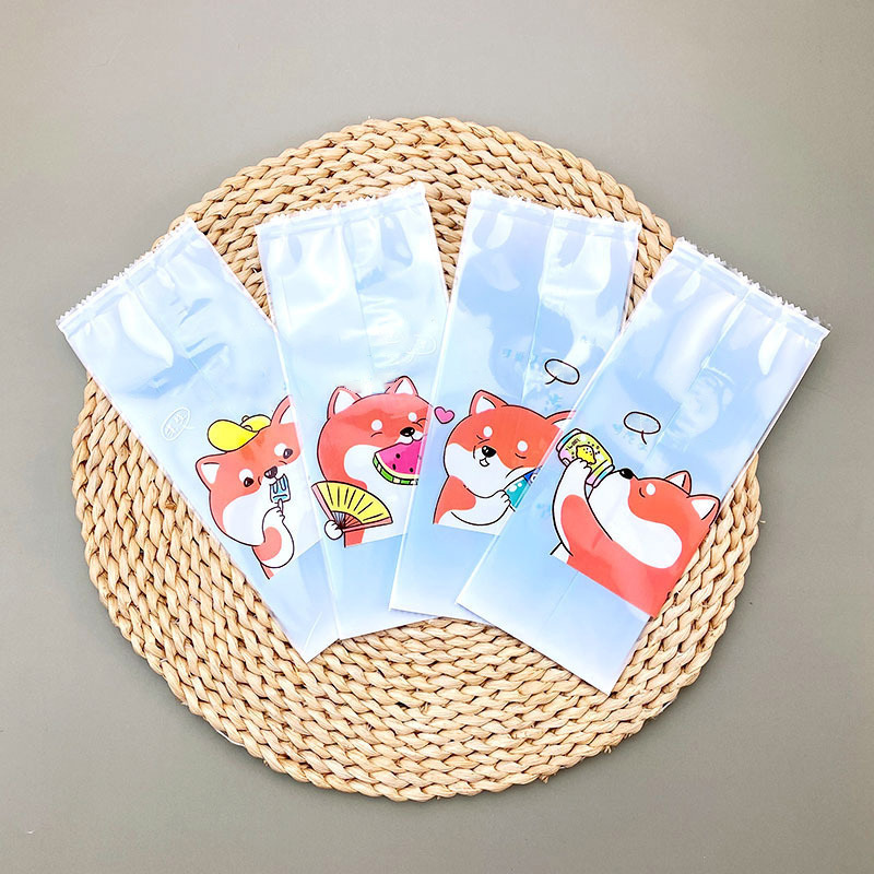 Disposable Biodegradable Custom Printed Ice Lolly Pop  Plastic Tube Package Wrappers Holder Packaging Popsicle Bags