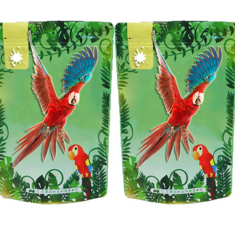 Recyclable Cage Bird Feed Pouch Aluminum Foil Plastic Bags Beans High Grains Packaging Pet Parakeet Bird Food Stand Up Pouches