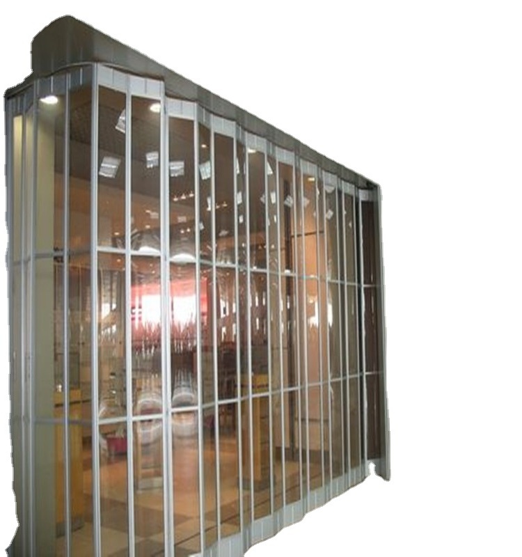 Commercial Grade Interior Accordion Folding Doors Vertical Polycarbonate Garage and Patio Doors with Screens Finished Surface