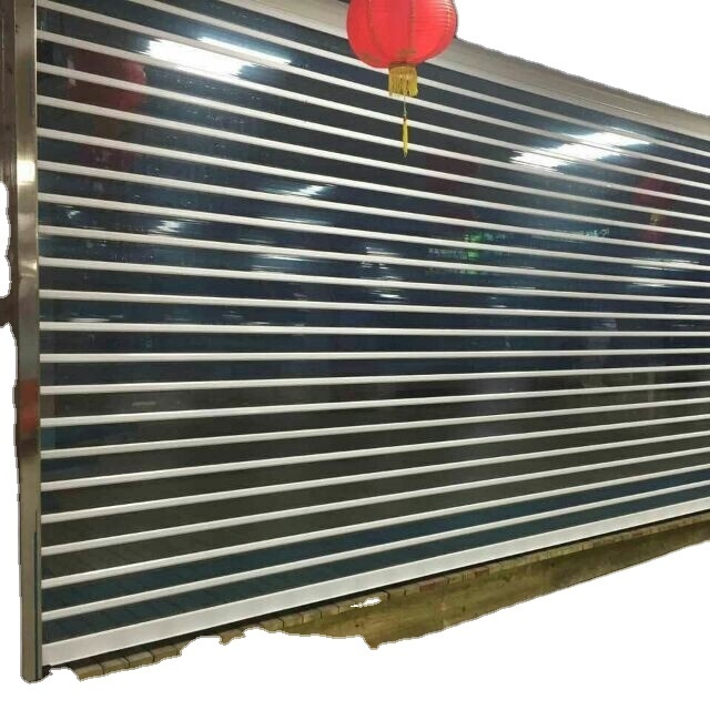 Bulletproof polycarbonate electric roll up door/ crystal roller shutter